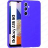 Funda Samsung Galaxy A35 5G Carcasa 3D Cubre Camara Forro Silicona Gel TPU Flexible Liso Mate Color Azul