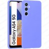 Funda Samsung Galaxy A54 5G Carcasa 3D Cubre Camara Forro Silicona Gel TPU Flexible Liso Mate Color Morado