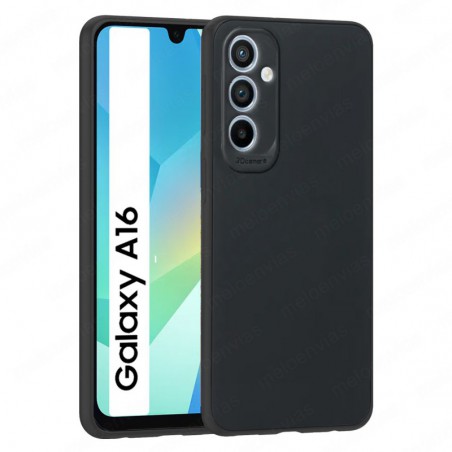 Funda Samsung Galaxy A16 4G / 5G Carcasa 3D Cubre Camara Forro Silicona Gel TPU Flexible Liso Mate Color Negro