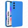Funda Samsung Galaxy A05s Carcasa 3D Cubre Camara Forro Silicona Gel TPU Flexible Liso Mate Color Azul