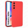 Funda Samsung Galaxy A05s Carcasa 3D Cubre Camara Forro Silicona Gel TPU Flexible Liso Mate Color Rojo