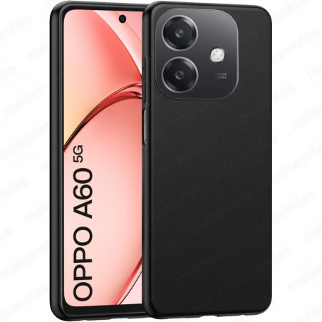 Funda Oppo A60 5G Carcasa Forro Silicona Gel TPU Flexible Liso Mate Color Negro