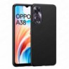 Funda Oppo A38 Carcasa Forro Silicona Gel TPU Flexible Liso Mate Color Negro