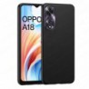 Funda Oppo A18 Carcasa Forro Silicona Gel TPU Flexible Liso Mate Color Negro