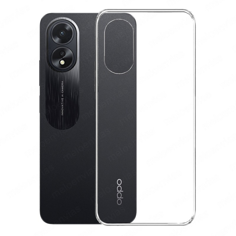 Funda Oppo A18 Carcasa Forro Silicona Gel TPU Flexible Liso Mate Color 100% Transparente