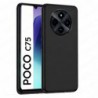 Funda Xiaomi Poco C75 Carcasa Forro Silicona Gel TPU Flexible Liso Mate Color Negro