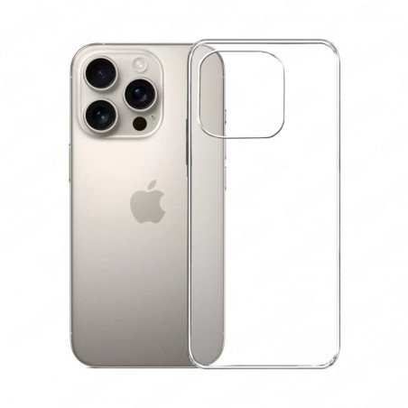 Funda iPhone 16 Pro Carcasa Forro Silicona Gel TPU Flexible Liso Mate Color 100% Transparente