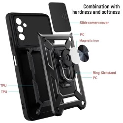 Funda para Samsung Galaxy A56 5G Armadura Antigolpe, Resistente y con Tapa Deslizante para la Cámara.