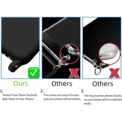 Funda Carcasa Xiaomi Redmi 14C con Cuerda Ajustable, Silicona Resistente a Golpes con Cordón Colgante Antideslizante Negro