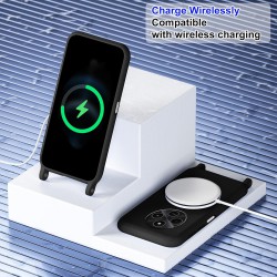 Funda Carcasa Xiaomi Redmi 14C con Cuerda Ajustable, Silicona Resistente a Golpes con Cordón Colgante Antideslizante Negro
