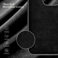 Funda para iPhone 16e Cuerda Carcasa Silicona Líquida con Cordón Colgante Negro
