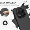 Funda para iPhone 16e Cuerda Carcasa Silicona Líquida con Cordón Colgante Negro