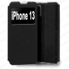 Funda para iPhone 13 Libro Estuche con Tapa Funcion Soporte Ventana Cierre Iman Color Negro