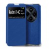 Funda para Xiaomi Redmi 14C Libro Estuche con Tapa Funcion Soporte Ventana Cierre Iman Color Negro
