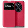 Funda para Xiaomi Redmi A4 Libro Estuche con Tapa Funcion Soporte Ventana Cierre Iman Color Negro