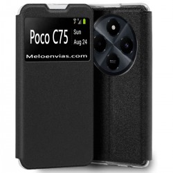 funda poco c75 libro cuero