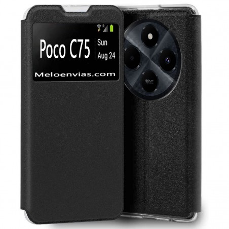funda poco c75 libro cuero funda poco c75 libro cuero