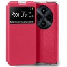 Funda para Xiaomi Poco C75 Libro Estuche con Tapa Funcion Soporte Ventana Cierre Iman Color Negro