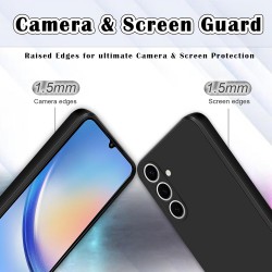 Funda Samsung Galaxy A05s de Silicona Líquida Negra | Alta Calidad con Forro de Microfibra