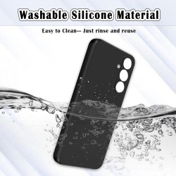 Funda Samsung Galaxy A05s de Silicona Líquida Negra | Alta Calidad con Forro de Microfibra