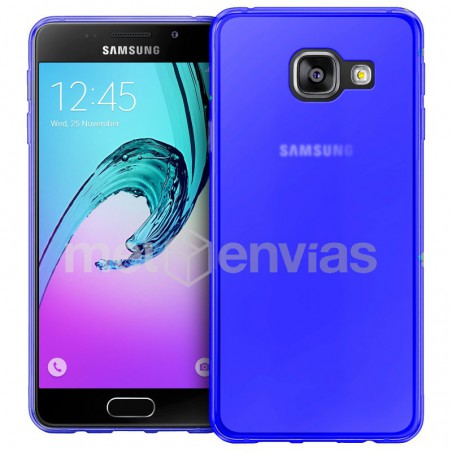 Funda carcasa para Samsung Galaxy A3 A310 (2016) Gel TPU Liso mate Color Azul