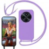 Funda Carcasa Xiaomi Redmi 14C con Cuerda Ajustable, Silicona Resistente a Golpes con Cordón Colgante Antideslizante Negro