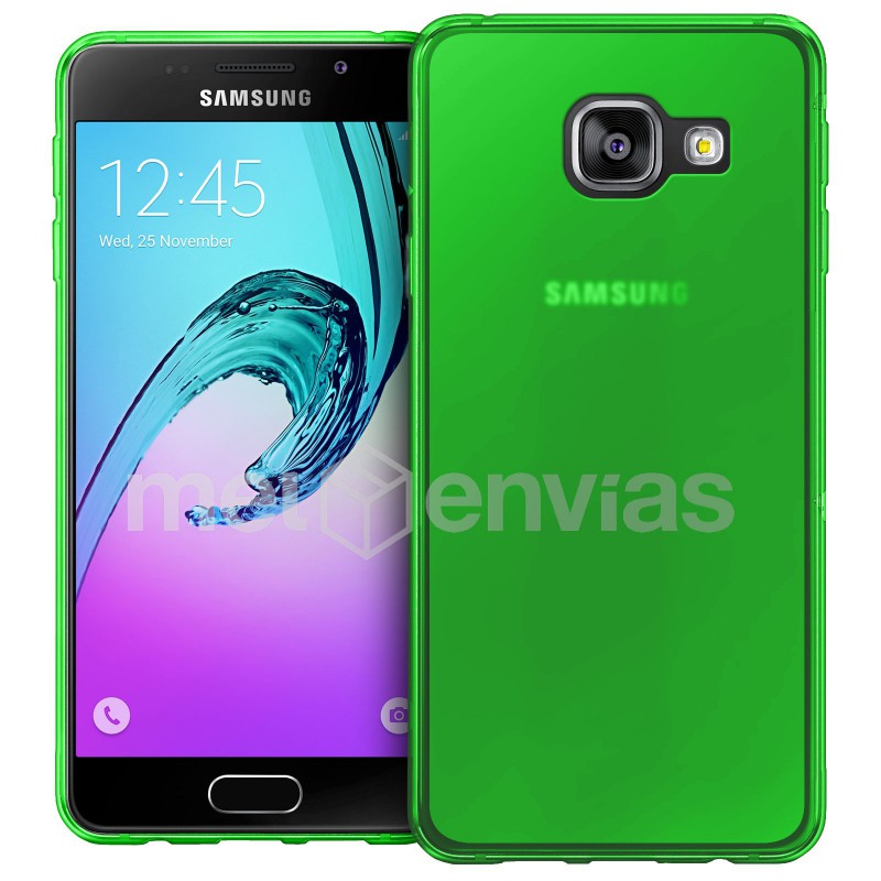 Funda carcasa para Samsung Galaxy A3 A310 (2016) Gel TPU Liso mate Color Verde