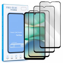 3x Protector pantalla cristal templado completo 5D Xiaomi Redmi 14C Full Glue