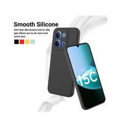 Funda Xiaomi Redmi 15C de Silicona Líquida Amarilla | Alta Calidad con Forro de Microfibra