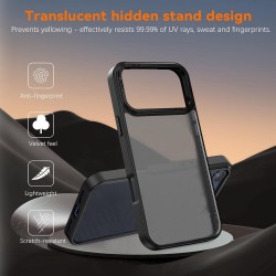 Funda rígida para iPhone 17 Pro carcasa hibrida borde metal color negro