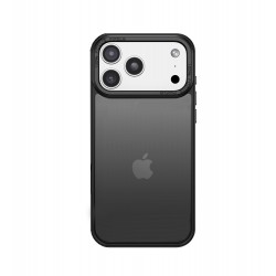 Funda rígida para iPhone 17 Pro carcasa hibrida borde metal color negro