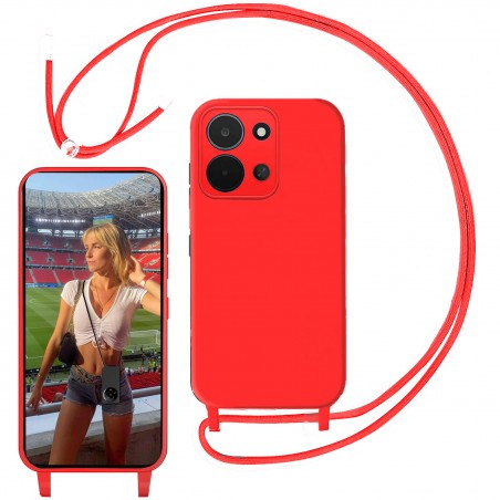 Funda para Xiaomi Redmi 15C Manos Libres TPU con Cuerda para Colgar, Cordón Ajustable