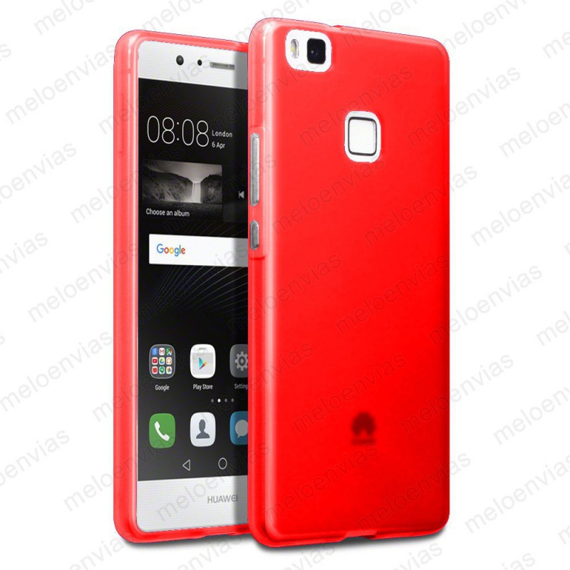 Funda carcasa para Huawei P10 Lite Gel TPU Liso mate Color Rojo