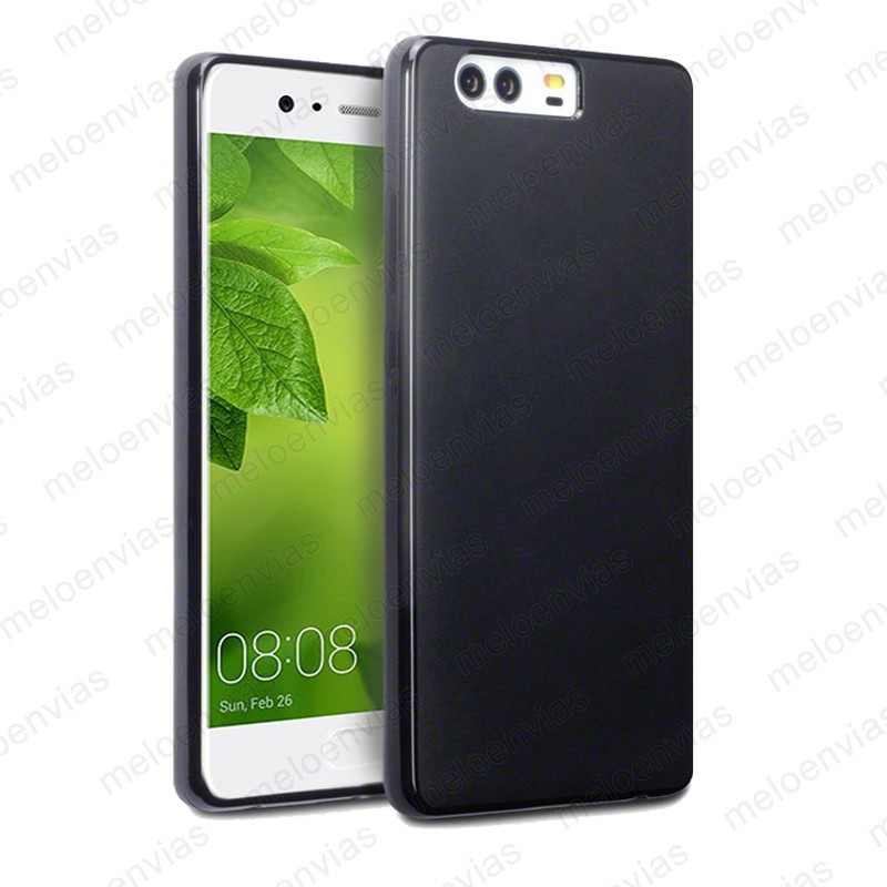 Funda carcasa para Huawei P10 Plus Gel TPU Liso mate Color Negro