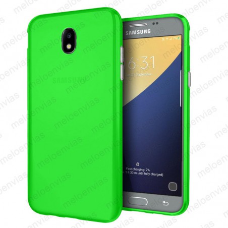 Funda carcasa para Samsung Galaxy J7 2017 Gel TPU Liso mate Color Verde