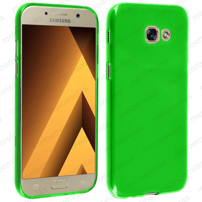 Funda para Samsung Galaxy A3 2017 carcasa Gel TPU Liso mate Color Verde