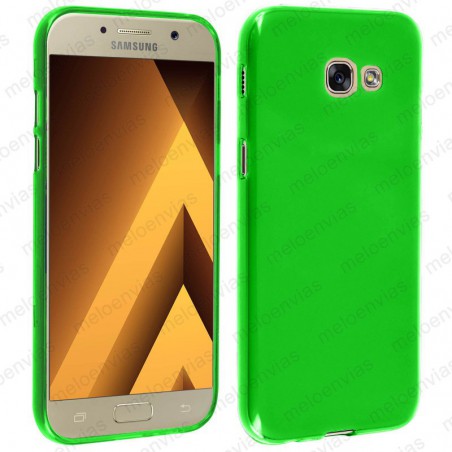 Funda para Samsung Galaxy A3 2017 carcasa Gel TPU Liso mate Color Verde