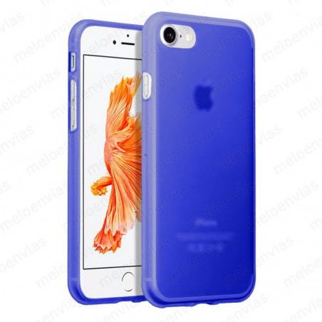 Funda para iPhone 8 (4.7) carcasa Gel TPU Liso mate Color Azul