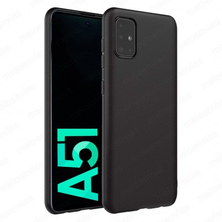 Funda carcasa para Samsung Galaxy A51 Gel TPU Liso mate Color Negro