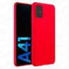 Funda carcasa para Samsung Galaxy A41 Gel TPU Liso mate Color Rojo