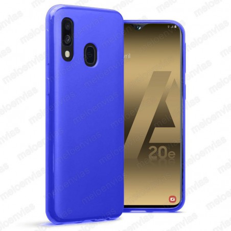 Funda carcasa para Samsung Galaxy A20e Gel TPU Liso mate Color Azul