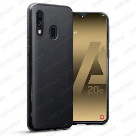 Funda carcasa para Samsung Galaxy A20e Gel TPU Liso mate Color Negro