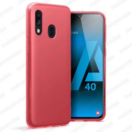 Funda carcasa para Samsung Galaxy A40 Gel TPU Liso mate Color Rosa