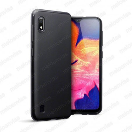Funda carcasa para Samsung Galaxy A10 Gel TPU Liso mate Color Negro