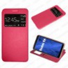 Funda para Xiaomi Redmi 9A carcasa de cuero tipo libro funcion soporte con ventana y cierre de iman Color Fucsia