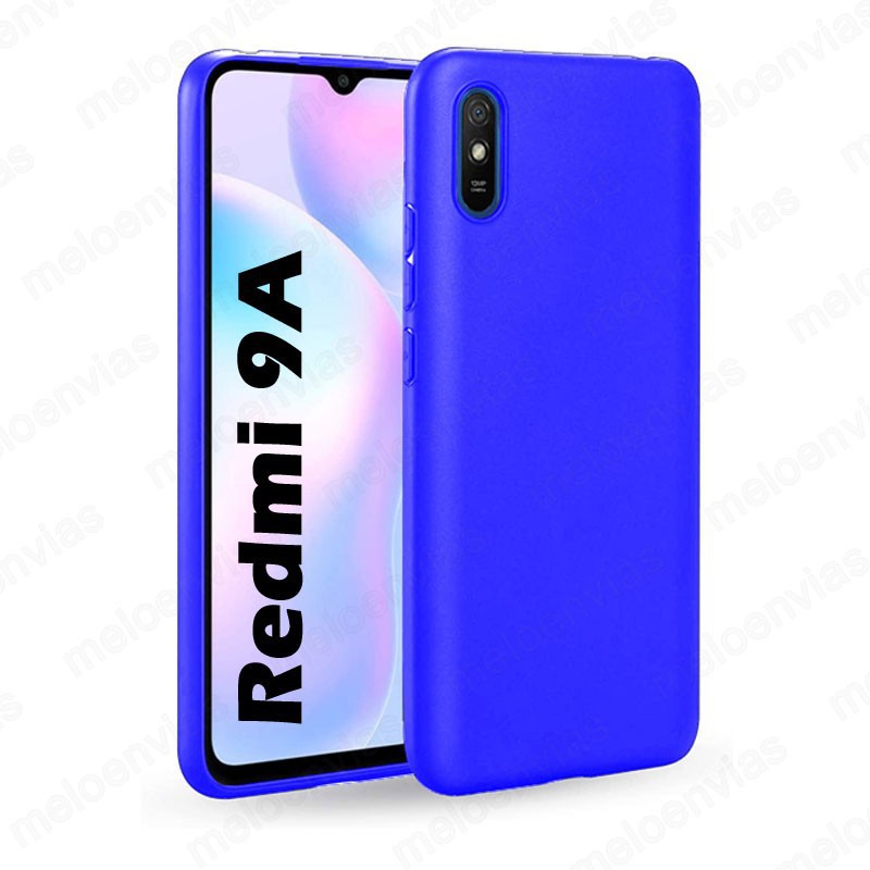 Funda carcasa para Xiaomi Redmi 9A Gel TPU Liso mate Color Azul
