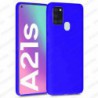 Funda carcasa para Samsung Galaxy A21s Gel TPU Liso mate Color Azul