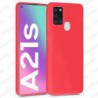 Funda carcasa para Samsung Galaxy A21s Gel TPU Liso mate Color Rosa