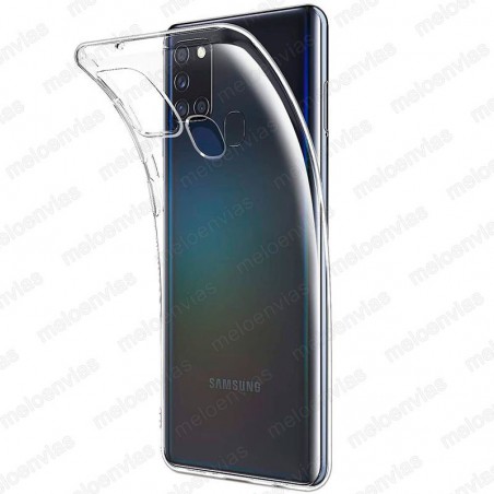 Funda carcasa para Samsung Galaxy A21s Gel TPU Liso 100% Transparente