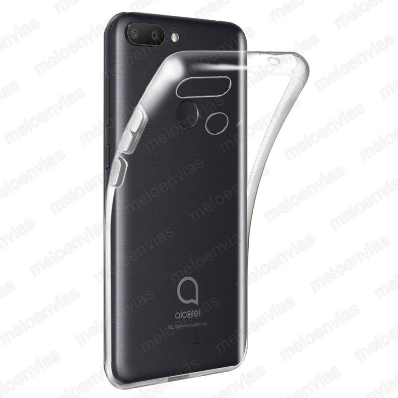 Funda carcasa para Alcatel 1S 2019 Gel TPU Liso 100% Transparente